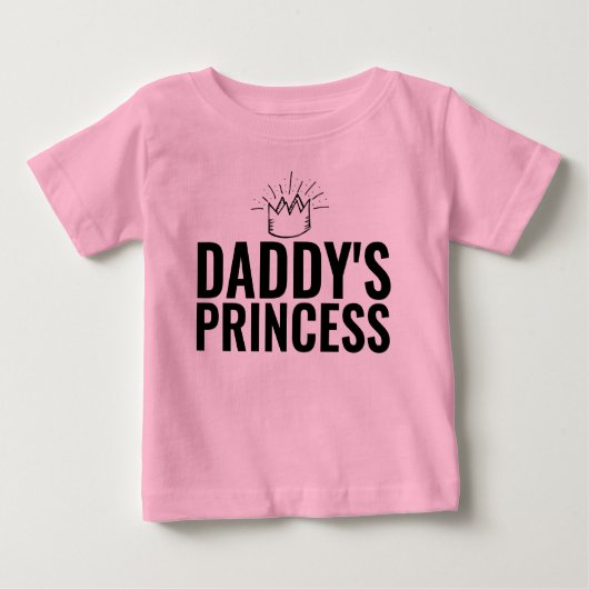 T-SHIRTS DE LA PRINCESSE ROSE DE BÉBÉ FILLE DADDY (Devant)