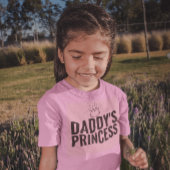 T-SHIRTS DE LA PRINCESSE ROSE DE BÉBÉ FILLE DADDY