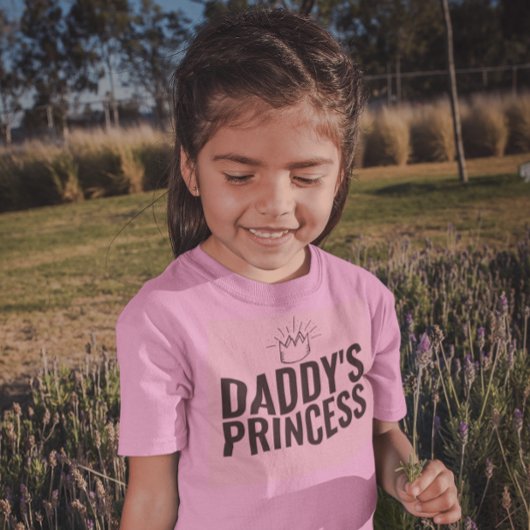 T-SHIRTS DE LA PRINCESSE ROSE DE BÉBÉ FILLE DADDY