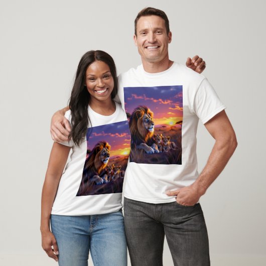 T-shirts de la Sunset Pride de papa Lion (Unisexe)