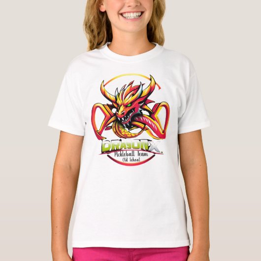 T-shirts de l'équipe de pickleball Old School Drag (Devant)