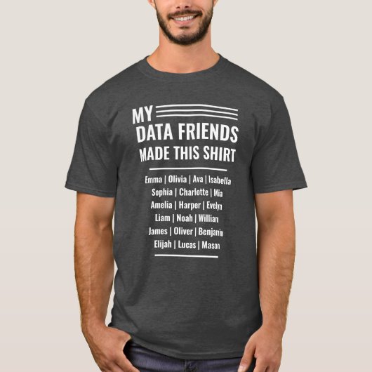 T-shirts de l'expert scientifique en données amusa (Devant)