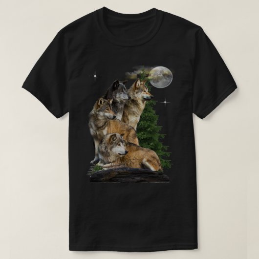 t-shirts de loup (Design devant)