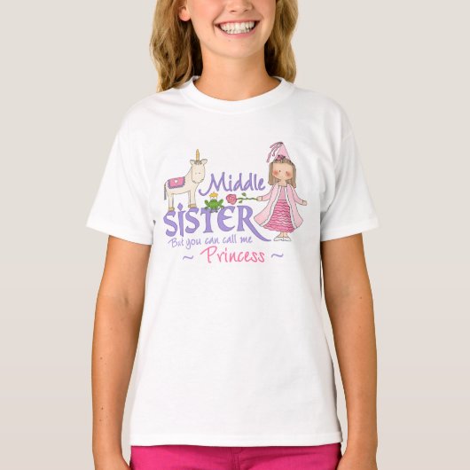 T-shirts de l'Unicorn Princess Middle Sister (Devant)