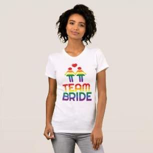 T-shirts de mariage homosexuel d'arc-en-ciel pour