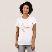 T-shirts de mariée rose d'or (Devant entier)