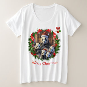 T-shirts de Noël Panda Bear