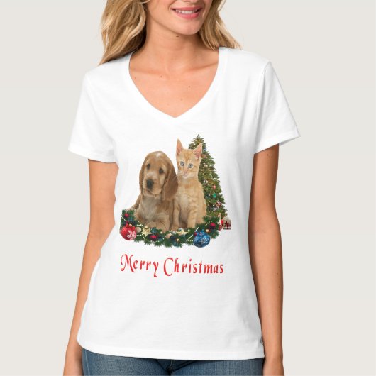 T-shirts de Noël pour animaux (Devant)