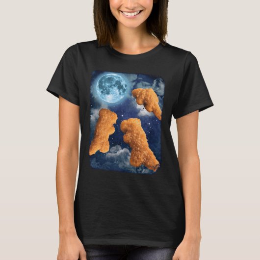 T-shirts de nourriture drôle Dinosaure Nuggets de (Devant)