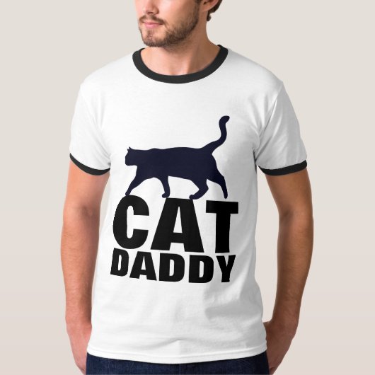 T-shirts de PAPA de CAT (PAPA) (Devant)