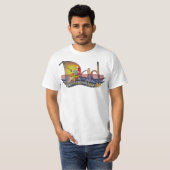 T-shirts de pêche de père et de fils des textes de (Devant entier)