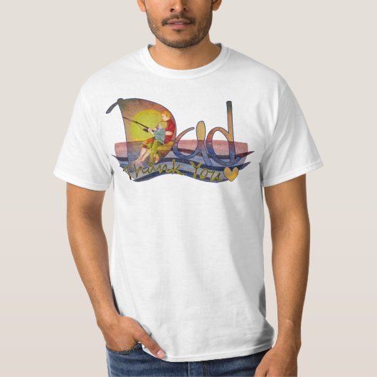 T-shirts de pêche de père et de fils des textes de (Devant)