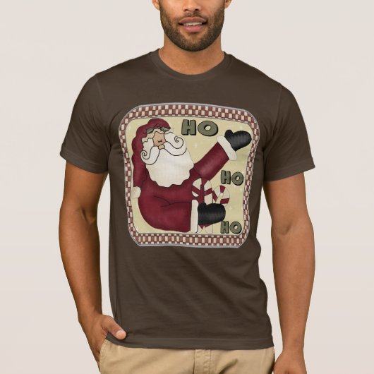 T-shirts de Père Noël de pays (Devant)