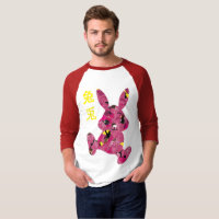 t-shirts de personnage de lapin jaune chinois