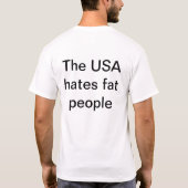 T-shirts de personnes de haines des Etats-Unis (Dos)