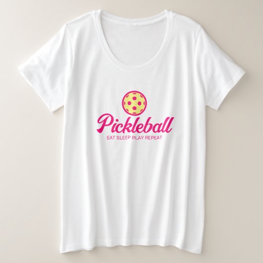 T-shirts de pickleball de taille plus pour femmes (Design devant)