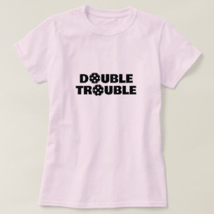 T-shirts de pickleball DOUBLE TROUBLE pour joueur 