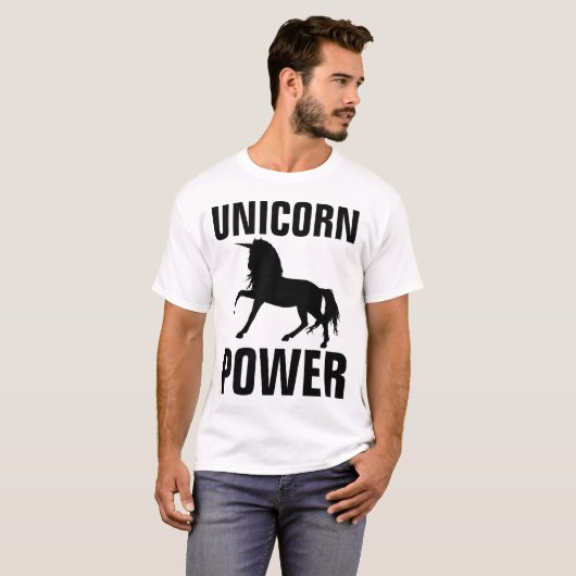 T-shirts de PUISSANCE de LICORNE (Devant entier)