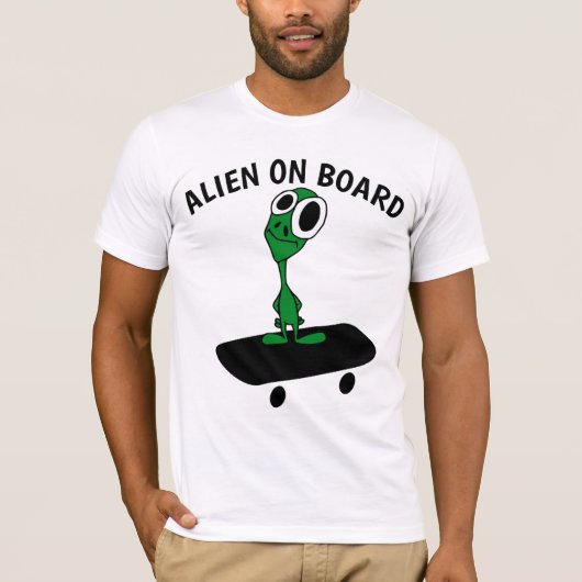 T-Shirts de skateboard extraterrestre (Devant)