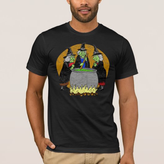 T-shirts de sorcière de Halloween (Devant)