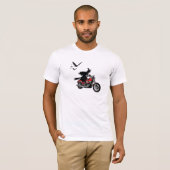 T-shirts de sorcière d'équitation de moto (Devant entier)
