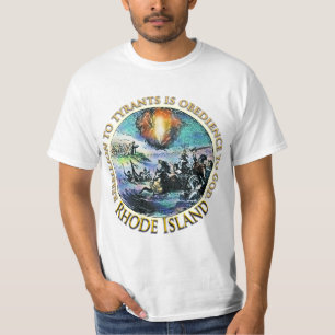 T-shirts de thé d'Île de Rhode
