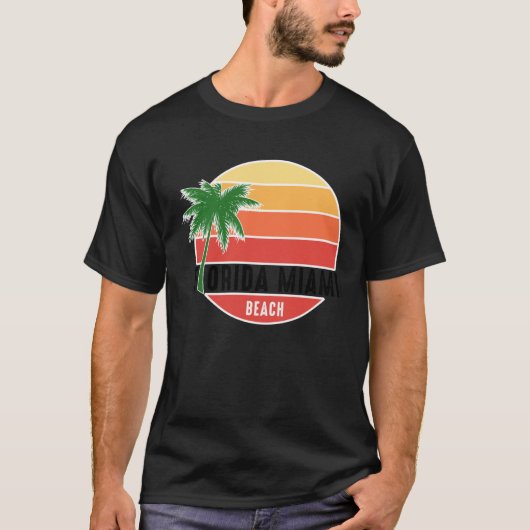 T-shirts de vacances d'été mignons Floride Miami B (Devant)