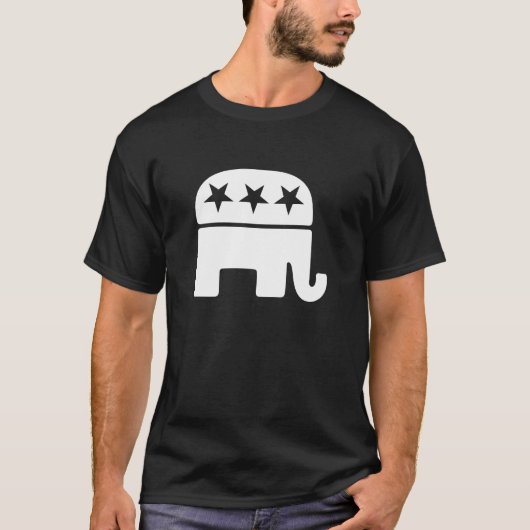 T-shirts des éléphants républicains (Devant)