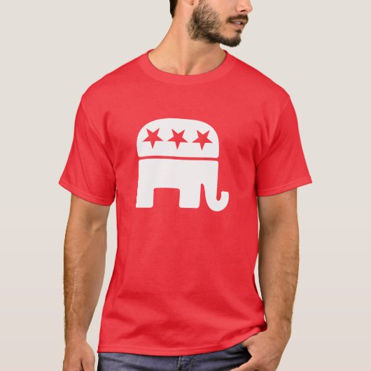 T-shirts des éléphants républicains (Devant)