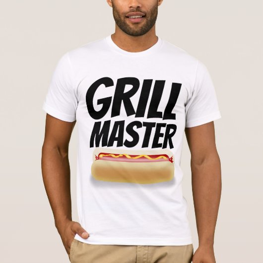 T-shirts d'été pour hommes GRILL MASTER (Devant)