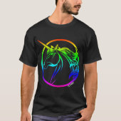 T-shirts d'offensive de licorne d'arc-en-ciel (Devant)