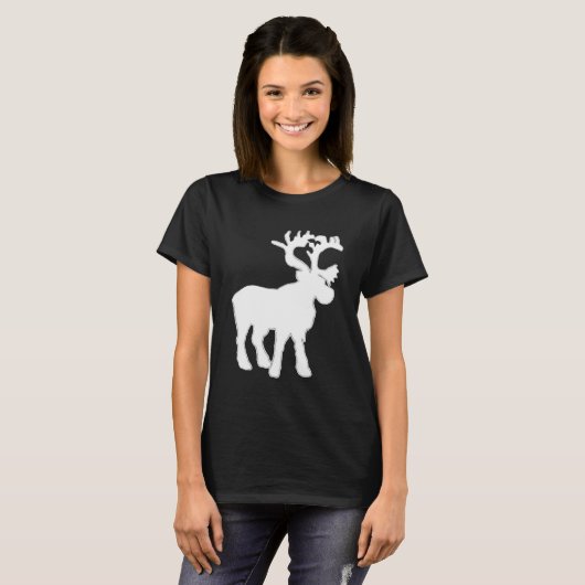 T-shirts d'orignaux en camouflage rose (Devant entier)