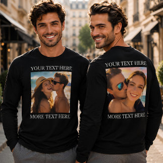 T-shirts double face, photo et texte personnalisés