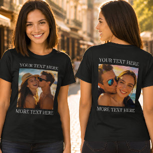 T-shirts double face, photo et texte personnalisés