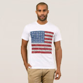 T-Shirts - Drapeau américain peint à la main (Devant entier)