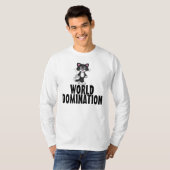 T-shirts drôle de chat, domination du monde (Devant entier)