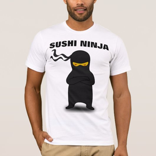T-shirts drôle de NINJA de SUSHI (Devant)
