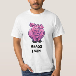 T-shirts drôle de porc de têtes et de queues