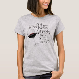 T-shirts drôle de vin - ami et vin