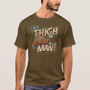 T-shirts drôle d'homme de cuisse de thanksgiving