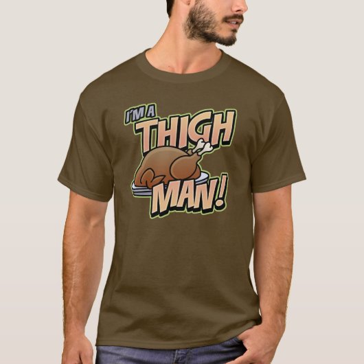T-shirts drôle d'homme de cuisse de thanksgiving (Devant)