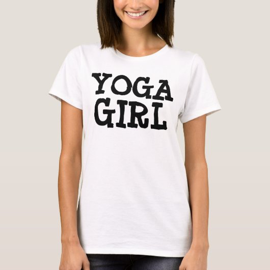 T-shirts drôles de FILLE de YOGA (Devant)