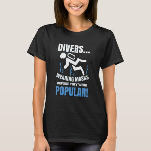 T-shirts drôles de plongée en scaphandre Masque Pu