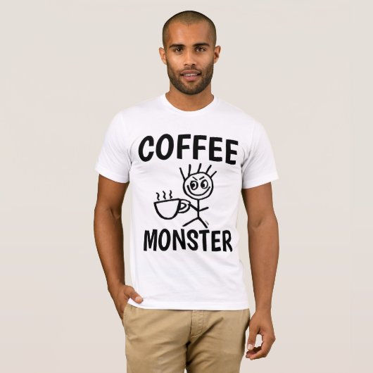 T-shirts drôles MONSTER-CAFÉ (Devant entier)