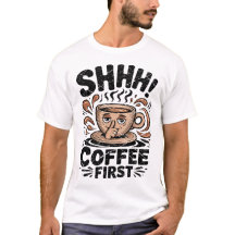 T-shirts drôles pour amateurs de café vintage Shhh