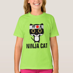 T-shirts drôles pour enfants NINJA CAT