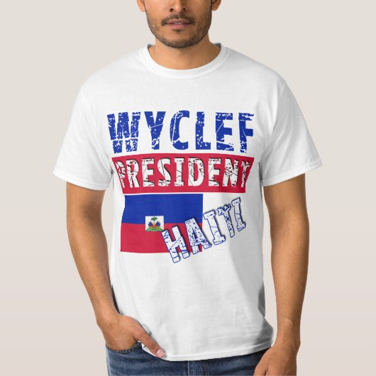 T-shirts du Président Haïti de WYCLEF, tasses, (Devant)