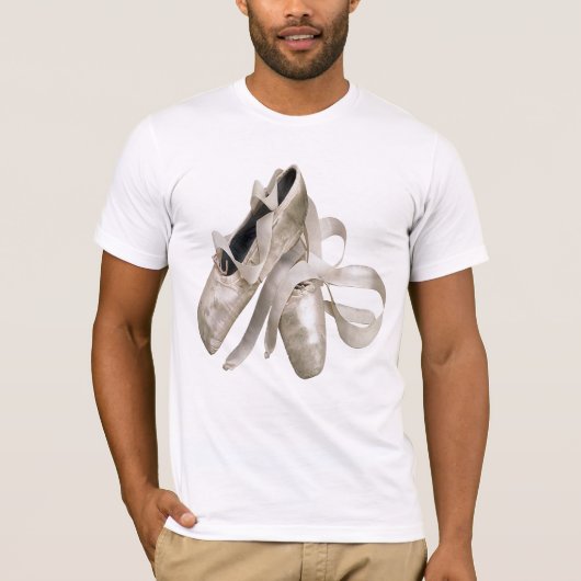 T-shirts d'usage de danse de chaussures de ballet (Devant)