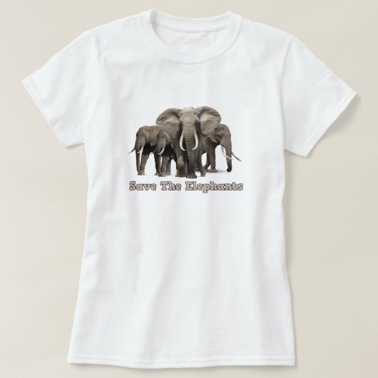 T-shirts Éléphant d'Afrique (Design devant)