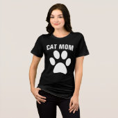 T-shirts EMPREINTES DE PATTES CAT MOM (Recto plein)